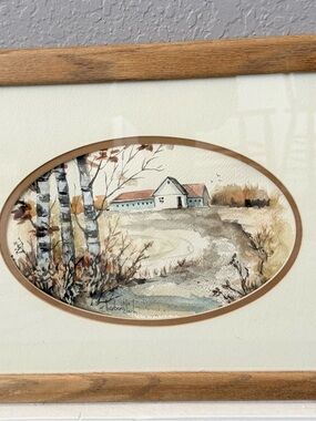 Barbara Clark Northwest Spokane Artist Original Watercolor Farmhouse painting